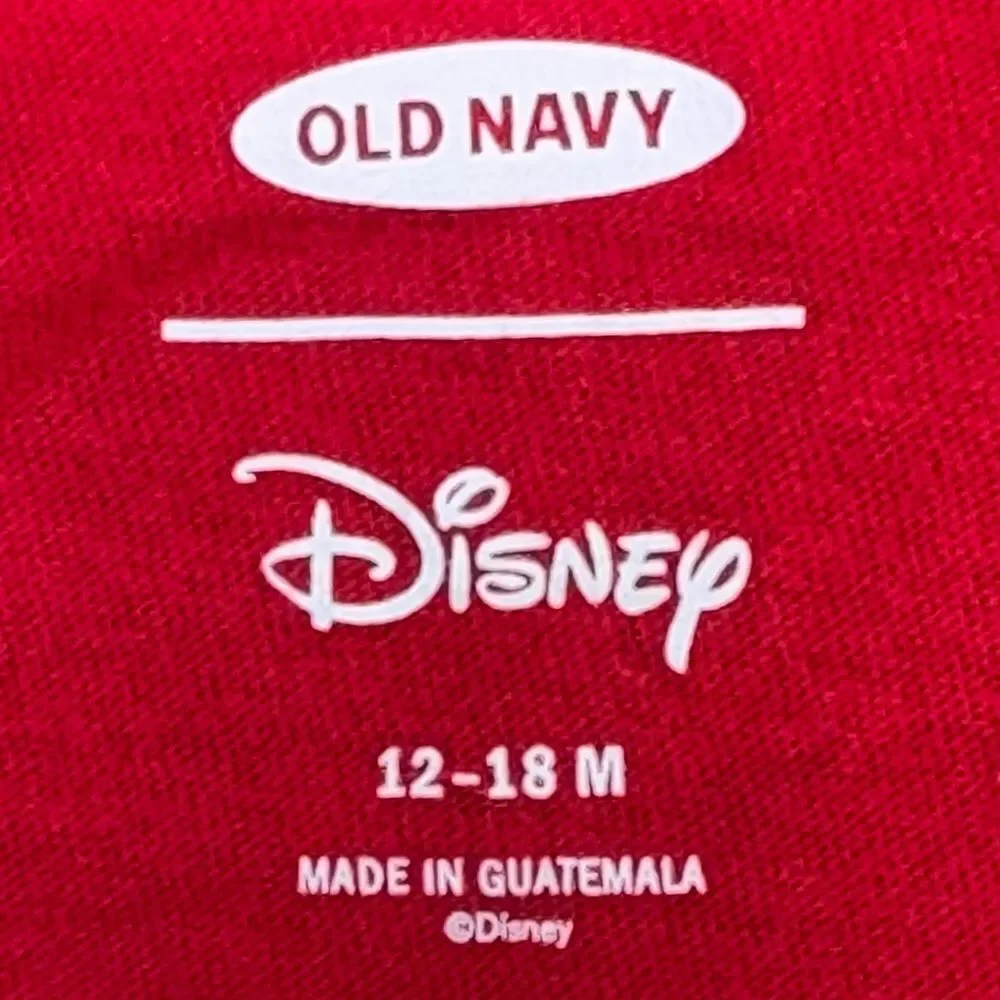Old Navy Disney Girls Sleeveless Minnie Mouse Bow Shoulder Top. 12-18 Months.